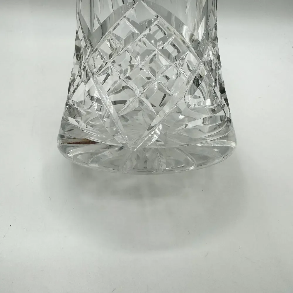 Crystal Liquor Decanter with Star and Diamond Pattern Clear -Excellent Condition